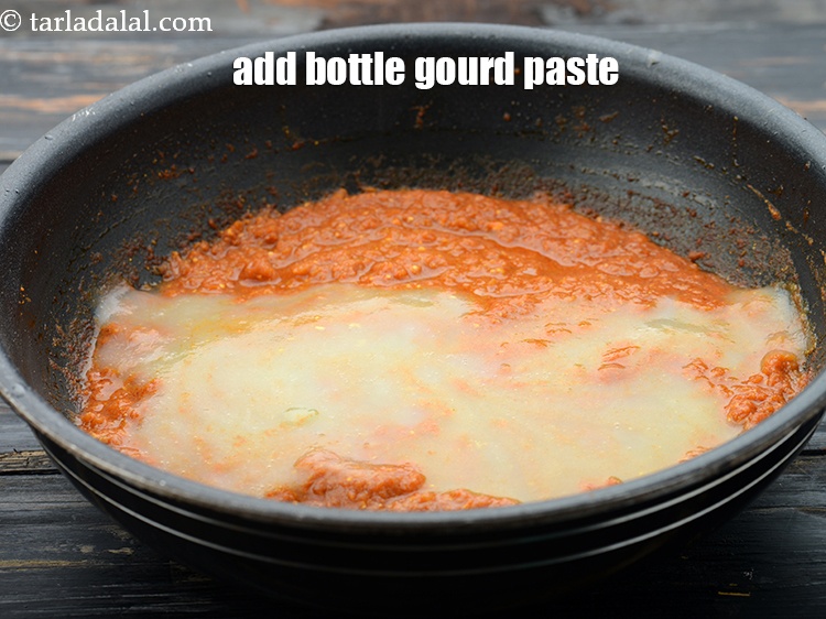 Step 40 – Add the bottle gourd paste.