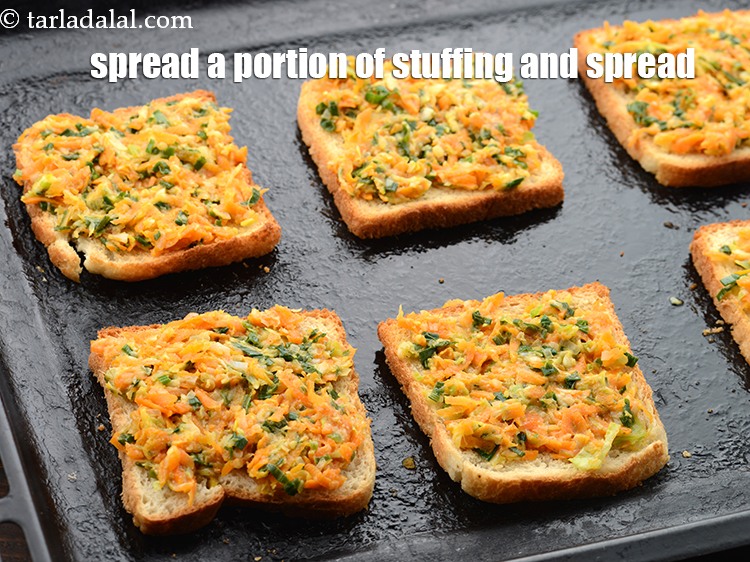 Step 18 – Spread a portion of the stuffing and spread it evenly using a butter knife.&nbsp;