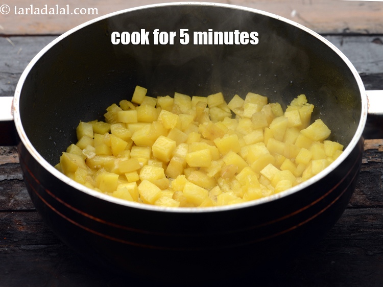 Step 9 – Cook on a medium flame for 5 minutes, while tossing occasionally.&nbsp;