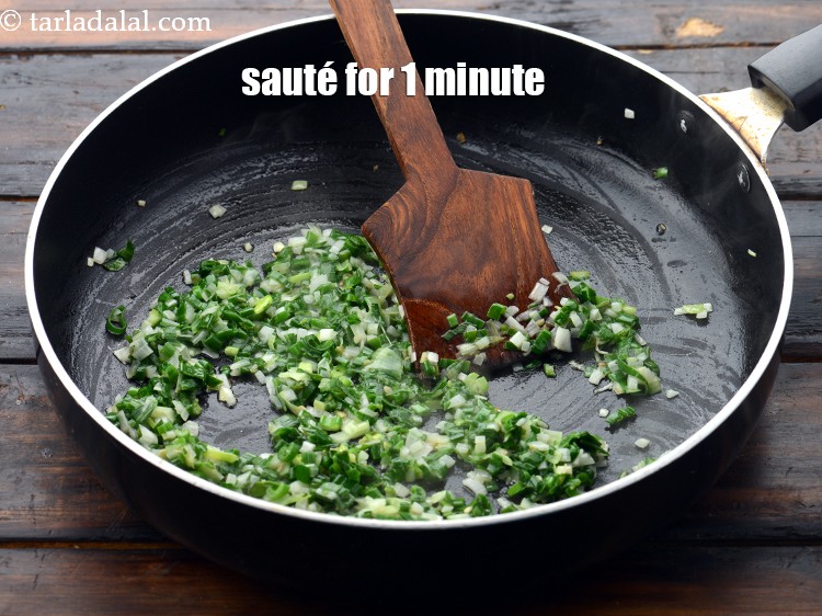 Step 6 – Saut&eacute; on a medium flame for 1 minute.