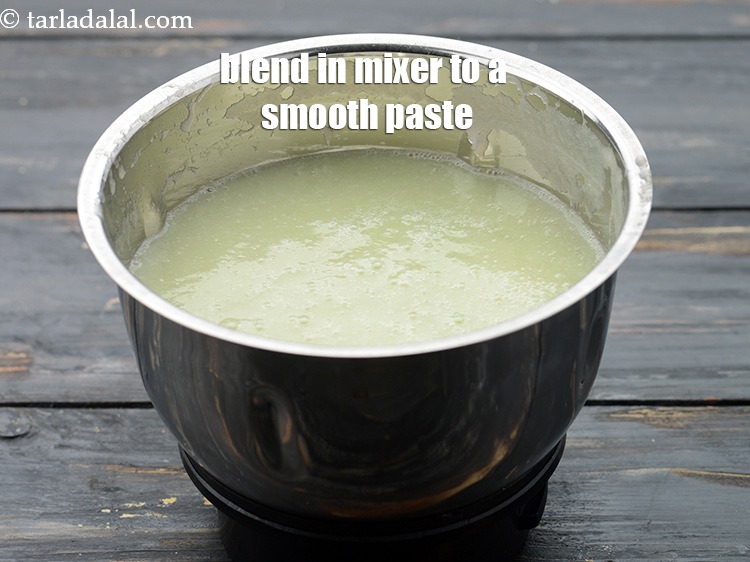 Step 23 – Blend in a mixer to a smooth paste. Keep aside.