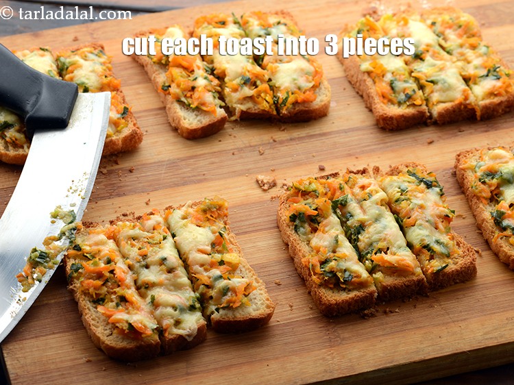 Step 21 – Cut each toast into 3 equal pieces vertically using a sharp knife. You can also …