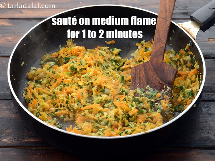 Step 9 – Saut&eacute; on a medium flame for 1 to 2 minutes.
