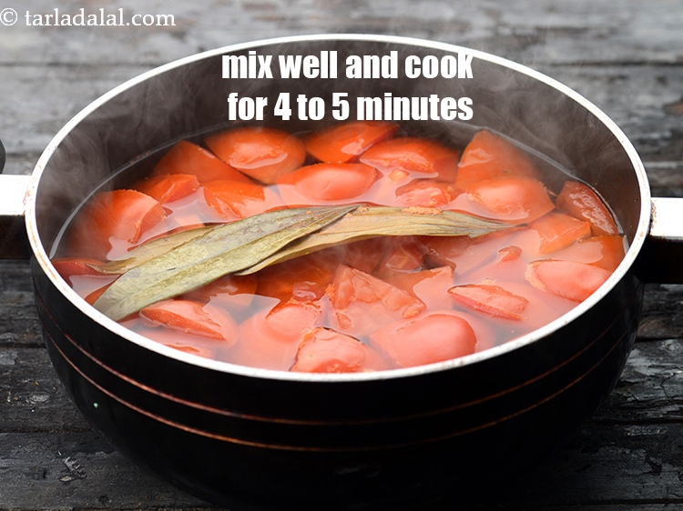 Step 18 – Mix well and cook on a medium flame for 4 to 5 minutes, while stirring …
