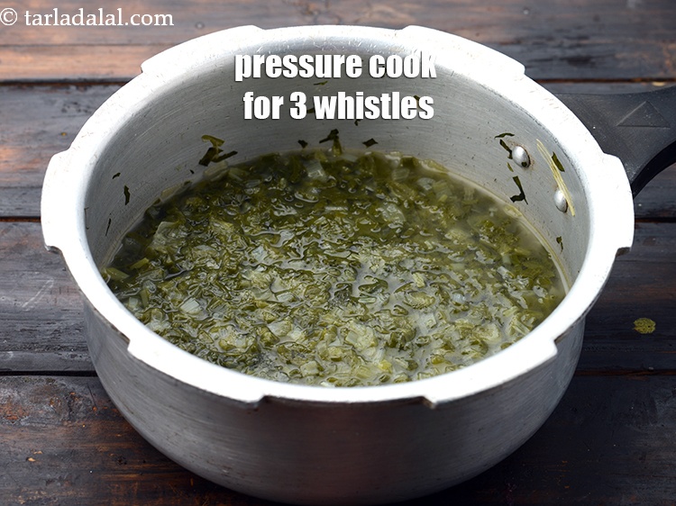 Step 10 – Close the lid and pressure cook for 3 whistles.