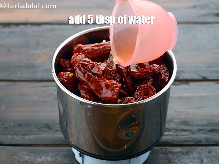 Step 11 – Add approx. 5 tbsp of water for blending.You can add the drained red water from …