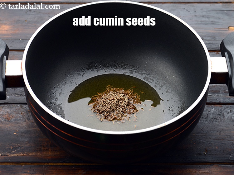 Step 12 – Add 1 tsp&nbsp;<a href="https://www.tarladalal.com/glossary-cumin-seeds-jeera-zeera-381i">cumin seeds (jeera)</a>.