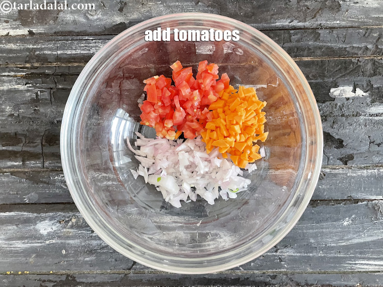 Step 25 – Add 3/4 cup chopped tomatoes.