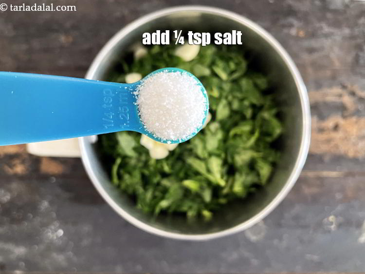 Step 5 – Add little salt. We added 1/4 tsp salt.