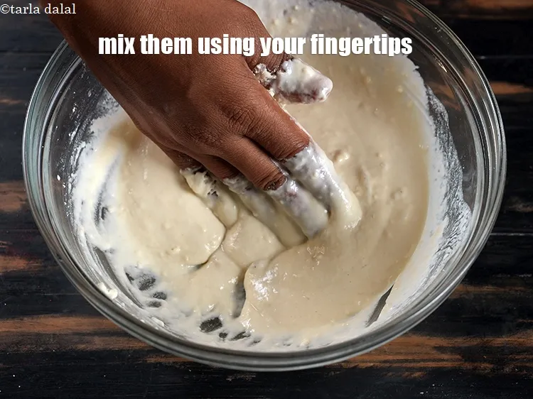 Step 15 – Mix them using your fingertips.