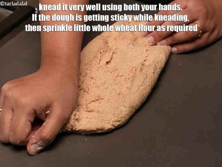 Step 22 – Knead it very well using both your hands. If the dough is getting sticky while …
