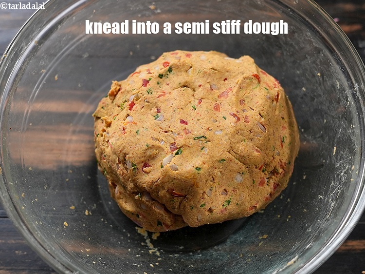 Step 21 – Knead into a semi stiff dough.