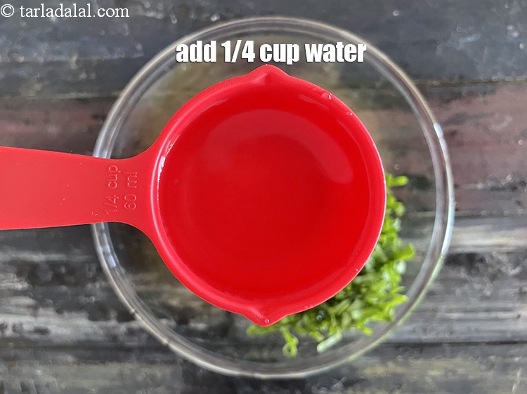 Step 23 – Add 1/4 cup of water.