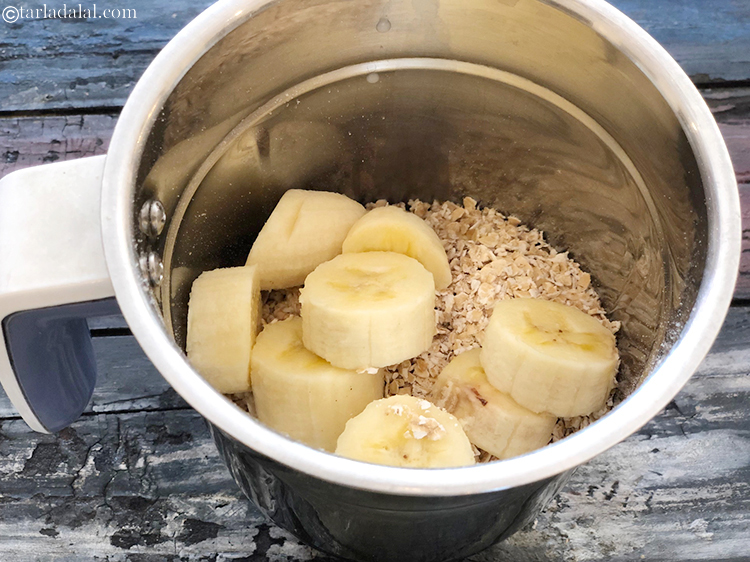 Step 4 – Add 1 chopped banana.