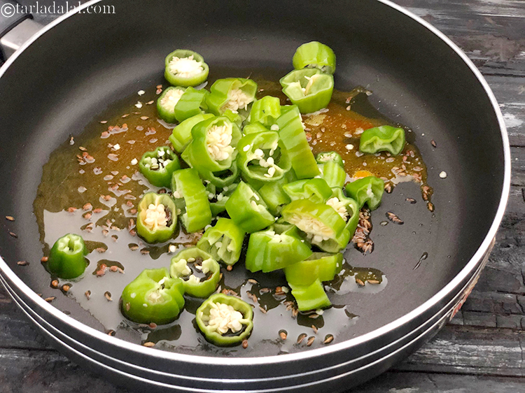 Step 8 – Add the bhavnagri chillies. Note that&nbsp;bhavnagri chillies are available year round and you can also …