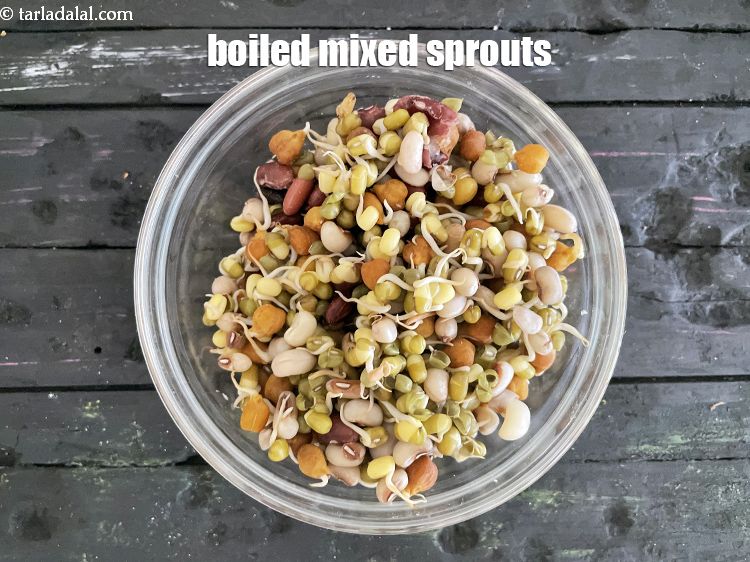 Step 3 – This is what boiled mixed sprouts look like.