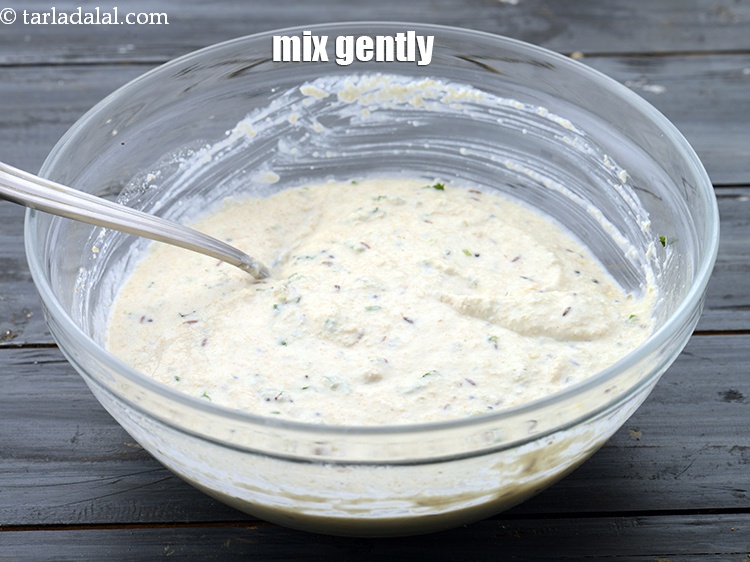 Step 32 – When the bubbles form, mix gently.