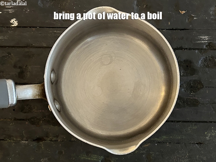 Step 4 – Bring a pot of water to a boil.