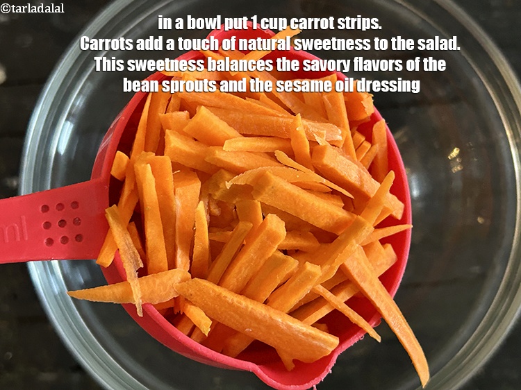 Step 3 – In a bowl put&nbsp;<meta charset="UTF-8" />1 cup&nbsp;<a href="glossary-carrot-strips-2228i">carrot strips</a>.&nbsp;Carrots add a touch of natural sweetness …