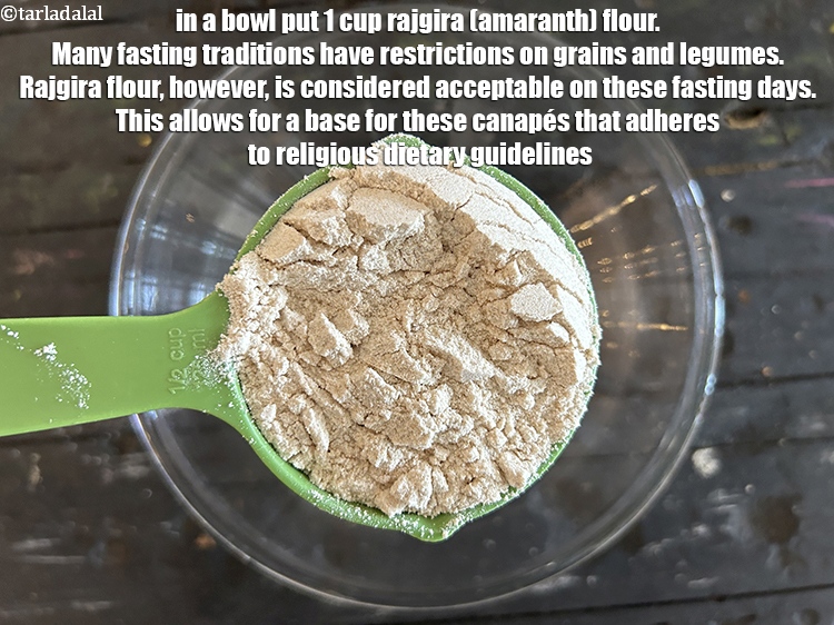 Step 3 – in a bowl put 1&nbsp;cup&nbsp;<a href="glossary-rajgira-flour-ramadana-flour-amaranth-flour-rajgira-ka-atta-1297i">rajgira (amaranth) flour</a>.&nbsp;Many fasting traditions have restrictions on grains and …
