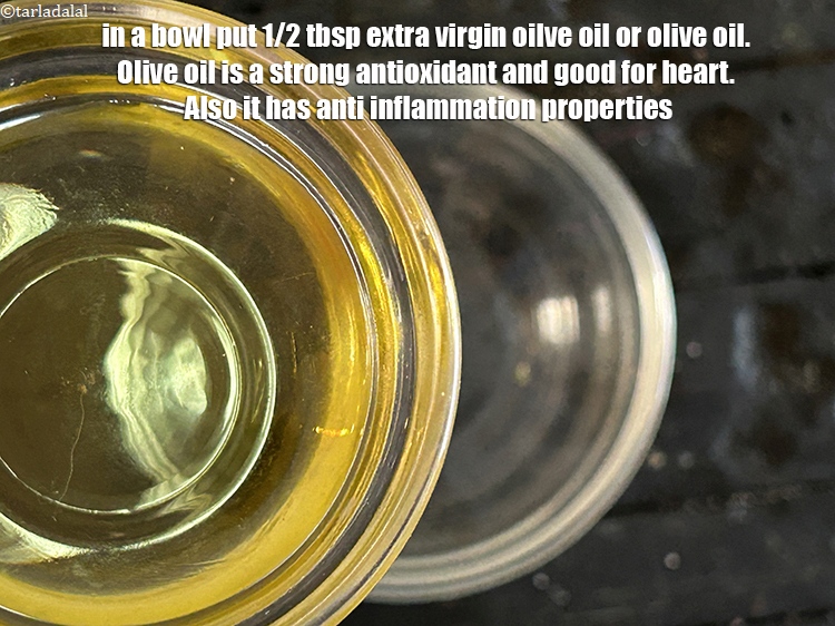 Step 10 – To make the dressing, in a bowl put&nbsp;<meta charset="UTF-8" />1/2 tbsp extra virgin olive oil …