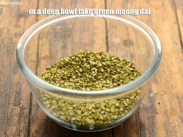 Step 5 – <meta charset="UTF-8" /> To make&nbsp;<strong>green moong dal appe (falafel)&nbsp;</strong>&nbsp;in a deep bowl take green moong …