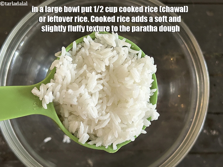 Step 7 – In a large bowl put&nbsp;<meta charset="UTF-8" />1/2 cup&nbsp;<a href="glossary-soaked-and-cooked-rice-1906i">cooked rice (chawal)</a>&nbsp;or leftover rice.&nbsp;Cooked rice adds …