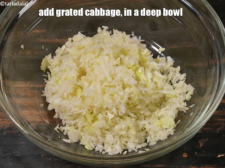 Step 17 – <strong>For the batter of cabbage pancakes recipe | Indian vegan cabbage pancakes | healthy mini …