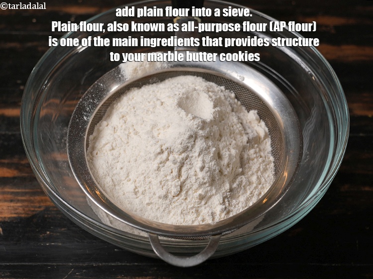 Step 3 – To make <strong>eggless marble butter cookies recipe | chocolate butter cookies | vanilla chocolate marble …