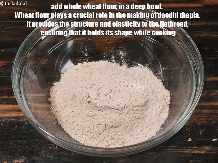 Step 3 – To make <strong>doodhi thepla recipe | Gujarati dudhi na thepla | healthy lauki thepla | …