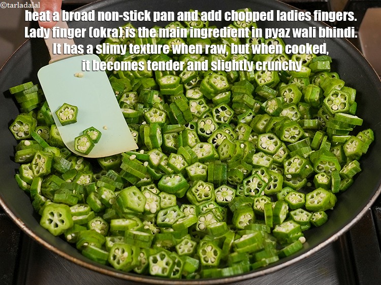 Step 3 – To make <strong>pyazwali bhindi recipe | Konkani style kokum bhindi | pyaaz wali sukhi bhindi …