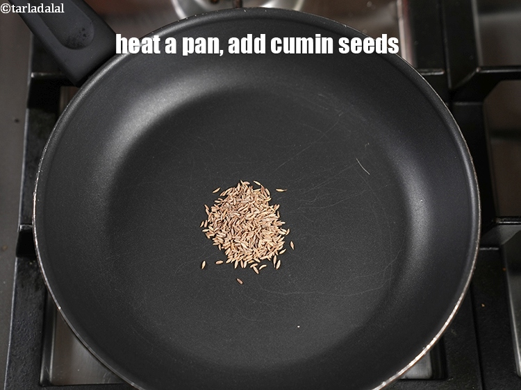 Step 3 – For the <strong>chettinad masala paste</strong>, heat a broad non-stick pan, add 1 tsp <a href="https://www.tarladalal.com/glossary-cumin-seeds-jeera-zeera-381i">cumin …