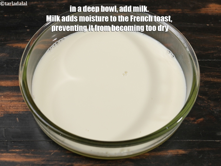 Step 3 – To make <strong>eggless French toast recipe&nbsp;|&nbsp;Indian style French toast without eggs&nbsp;|&nbsp;custard French toast&nbsp;|</strong> in a …