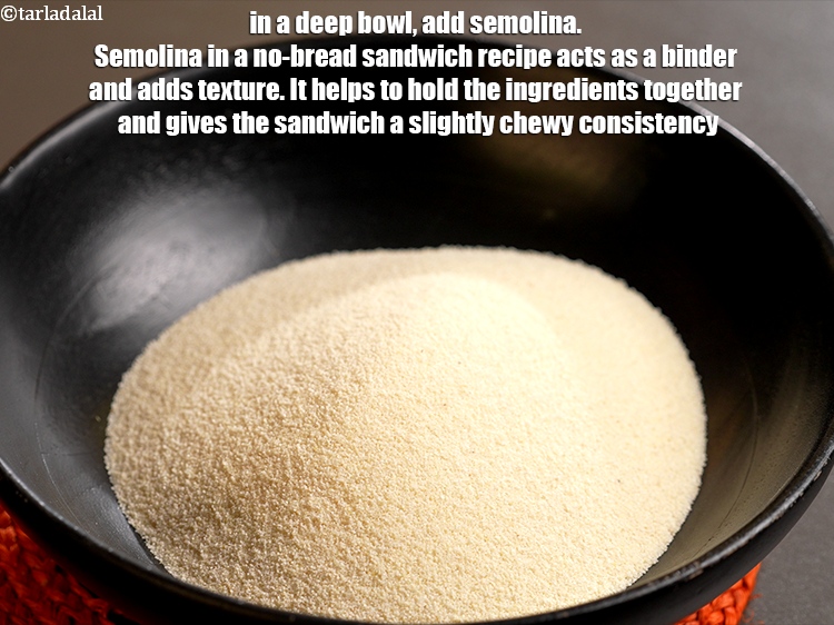 Step 3 – To make <strong>no bread sandwich recipe | vegetable suji sandwich | sooji sandwich |</strong> in …