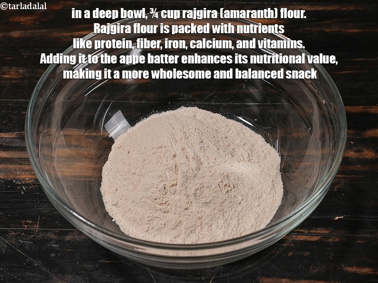 Step 3 – To make<strong> rice and palak appe recipe | rice and palak appe for chronic kidney …