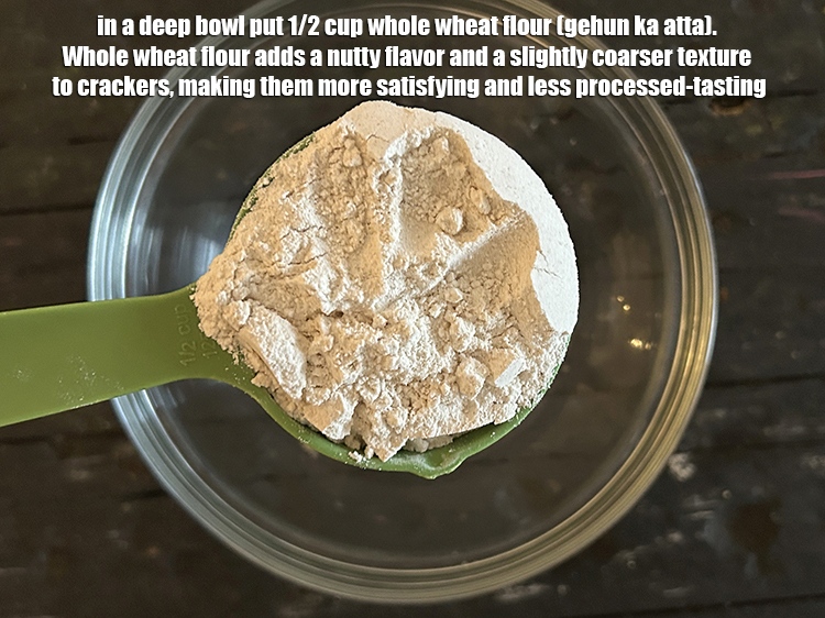 Step 21 – <meta charset="UTF-8" /> In a deep bowl put&nbsp;1/2 cup&nbsp;<a href="glossary-whole-wheat-flour-gehun-ka-atta-gehun-ka-aata-429i">whole wheat flour (gehun ka atta)</a>.&nbsp;Whole …
