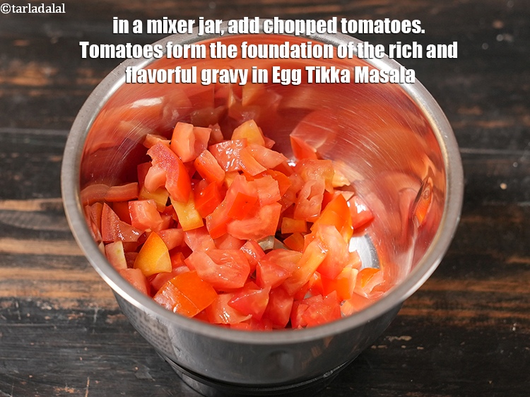 Step 3 – In a mixer jar, add &frac12; cup <a href="https://www.tarladalal.com/glossary-chopped-tomatoes-779i">chopped tomatoes</a>. Tomatoes form the foundation of …