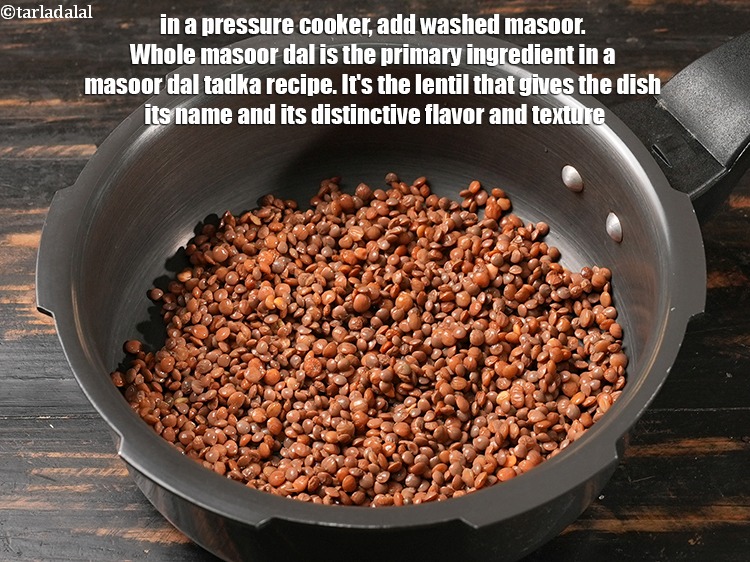 Step 3 – To make<strong> masoor dal tadka recipe | masoor dal fry | kali masoor dal tadka …