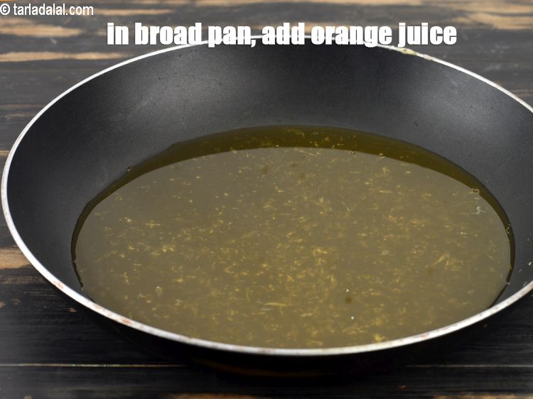 Step 4 – To make <strong>Instant plum cake</strong>, in a broad nonstick pan, add &frac12; cup <a href="https://www.tarladalal.com/glossary-orange-juice-santre-ka-ras-narangi-ka-juice-118i">orange …