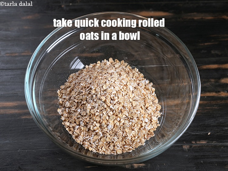 Step 3 – To make <strong>oats chakuli pitha</strong>, in a deep bowl, take 1 cup <a href="https://www.tarladalal.com/glossary-quick-cooking-rolled-oats-rolled-oats-547i">quick cooking …