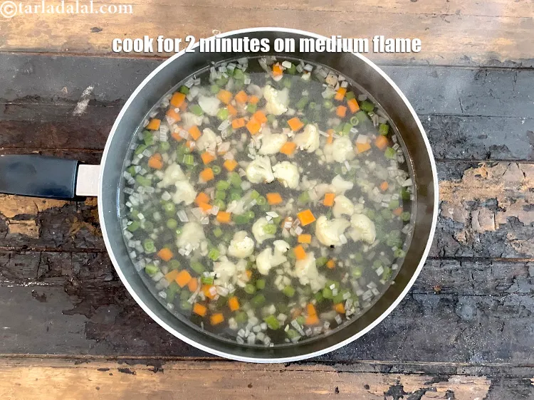 Step 18 – Cook on a medium flame for 2 minutes, while stirring occasionally.