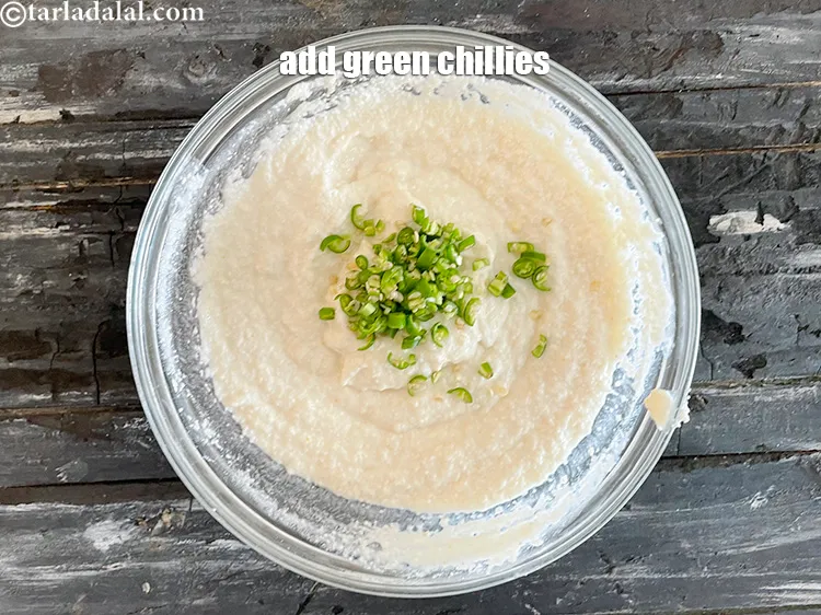 Step 12 – Add&nbsp;<meta charset="UTF-8" />2 tsp&nbsp;finely&nbsp;<a href="glossary-chopped-green-chilli-820i">chopped green chillies</a>.