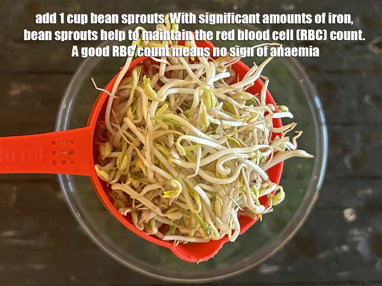 Step 12 – Add&nbsp;<meta charset="UTF-8" />1 cup&nbsp;<a href="glossary-bean-sprouts-193i">bean sprouts</a>.&nbsp;With significant amounts of&nbsp;<a href="/recipes-for-Iron-Rich--379">iron</a>, bean&nbsp;sprouts help to maintain the&nbsp;<a …