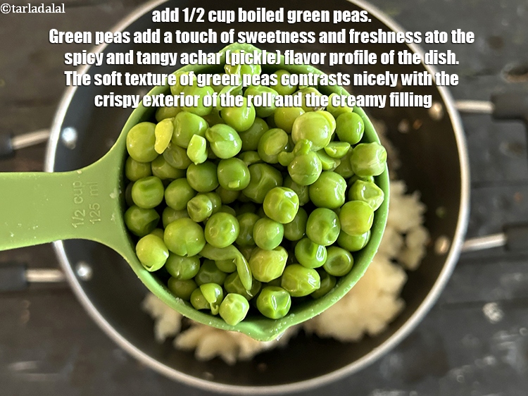 Step 37 – Add&nbsp;1/2 cup&nbsp;<a href="glossary-boiled-green-peas-1078i">boiled green peas</a>.&nbsp;Green peas add a touch of sweetness and freshness to the …