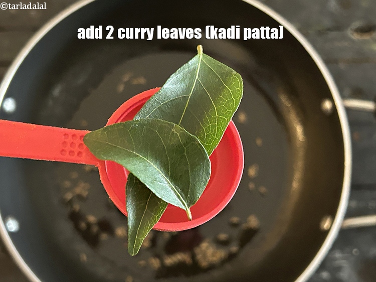 Step 19 – Add&nbsp;<meta charset="UTF-8" />2&nbsp;<a href="glossary-curry-leaves-kadi-patta-kadipatta-388i">curry leaves (kadi patta)</a>.