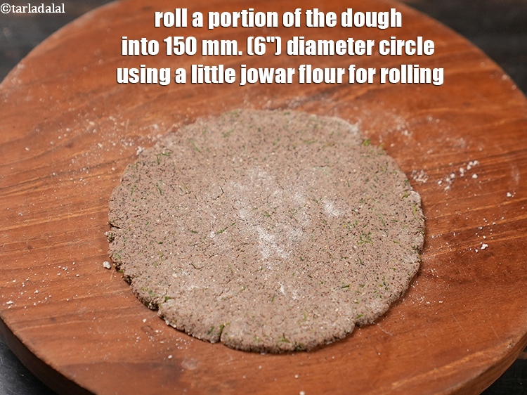 Step 12 – Roll a portion of the dough into 150 mm. (6&quot;) diameter circle using a little …
