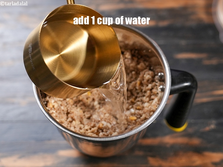 Step 12 – Add 1 cup of water.