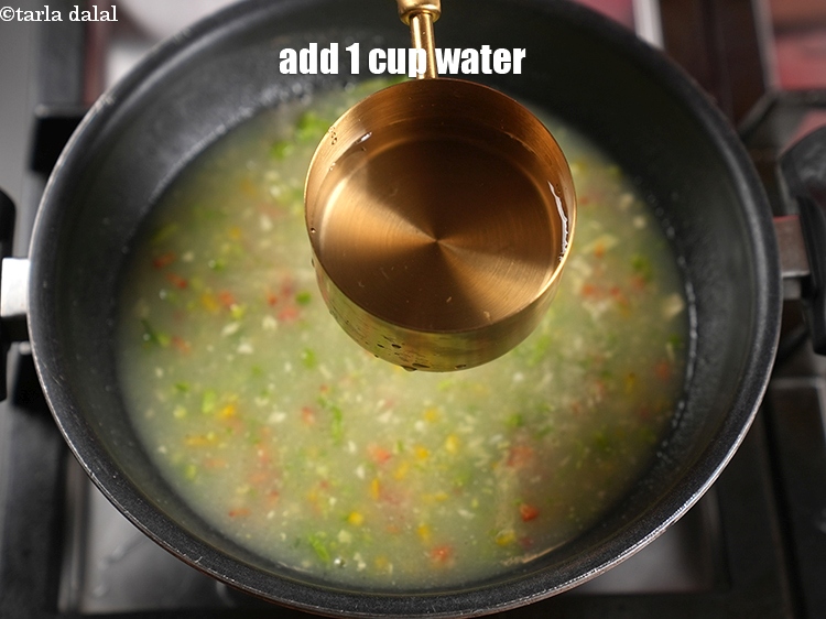 Step 12 – Add 1 cup water.