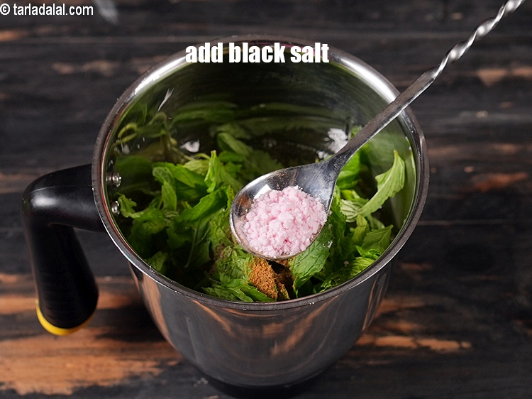 Step 12 – Add &frac12; tsp black salt.