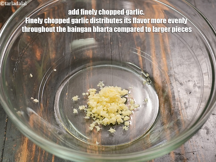Step 12 – Add 2 tsp finely <a href="https://www.tarladalal.com/glossary-chopped-garlic-790i">chopped garlic (lehsun)</a>. Finely chopped garlic distributes its flavor more …